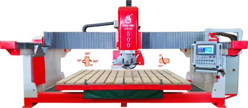 Hualong Machinery Monobloc CNC Bridge Saw Machine Granite Italian Pegasus Software Sink Cut out for Stone Countertop Chamfering Cutting Marble Cutter for Sale