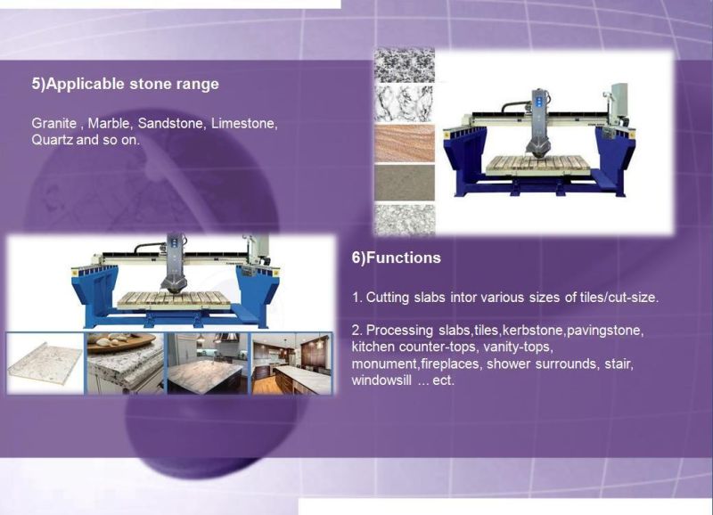 Stone Equipment for Granite Countertops Cutting Machine (XZQQ625A)