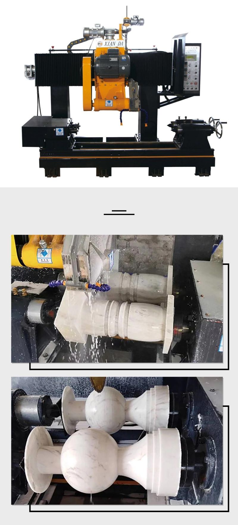 Xianda Column Processing Machine CNC Two PCS Baluster Cutting Machine Chm-200/300-2