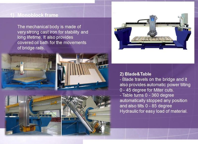 Stone Equipment for Granite Countertops Cutting Machine (XZQQ625A)