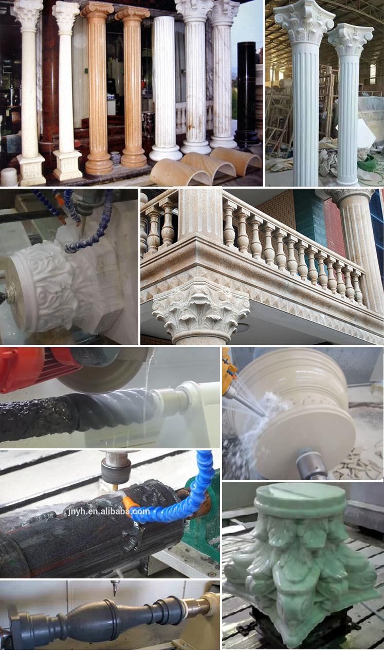 Factory Price! CNC Marble Column Cutting Machine / Stone Cylinder Engraving CNC Router