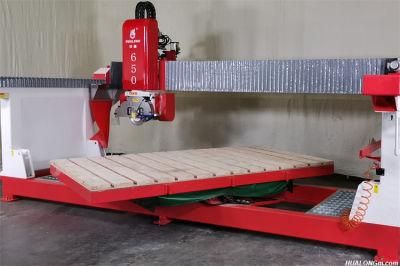 Factory Supply Hualong Hlsq-650 Automatic Laser Bridge Saw Cutter for Stone with 45 Degree Mitre Cutting for Granite Tile