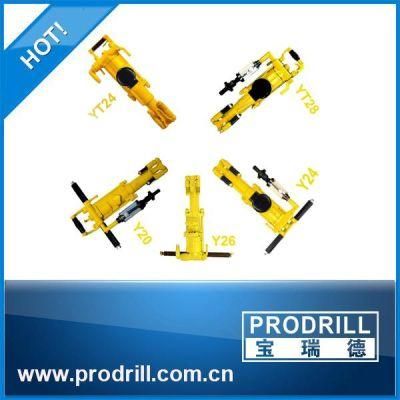 Y6 Y10 Y8 Y20 Y24 Y26 Ty24c Hand-Held Pneumatic Rock Drill Machine for Quarry and Mining