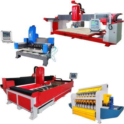 New Automatic Italy CNC 5 Axis Granite Engraving Machine Marble Cutter Kitchen Counter Top Slab Bridge Saw Quarry Stone Tile Cutting Machine