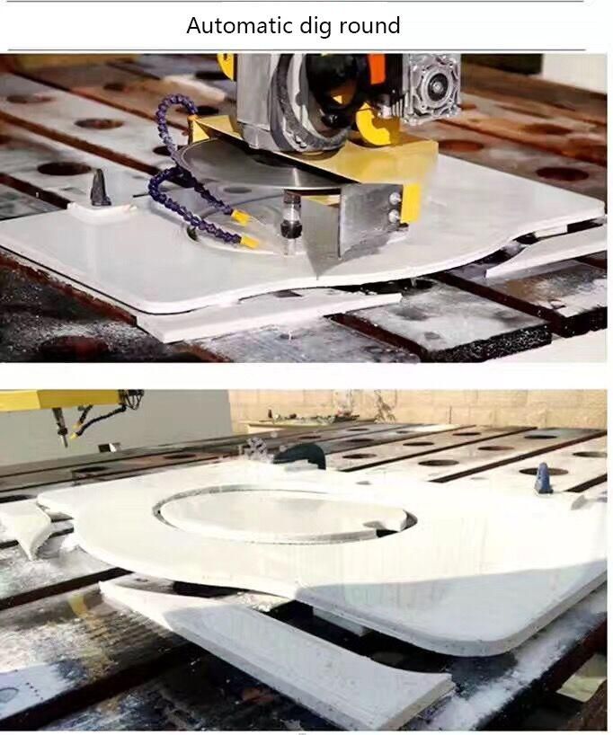 Stone Bridge Saw Cutting Cutter Automatic CNC Concrete Ceramic Tile Cutter Granite Counter Top Marble CNC Stone Engraving Machine