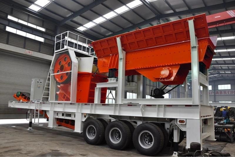 Portable Tyre Stone Crusher Plant, Mobile Crushing Plant, Construction Waste Crushing Plant for Sale