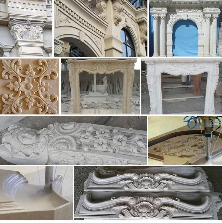 3D Stone Granite Marble Carving CNC Machine with Swing Head