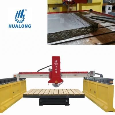 Hualong Machinery Hlsq-700 Granite Marble Slab Cutting Machine Bridge Stone Saw with Tilting Table Head Rotation Jib Crane for Sale