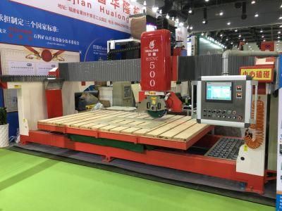 Hualong Machinery Hsnc-500 Data Control Automatic Bridge Stone Cutting Saw for Granite Marble Quartz Slab Processing