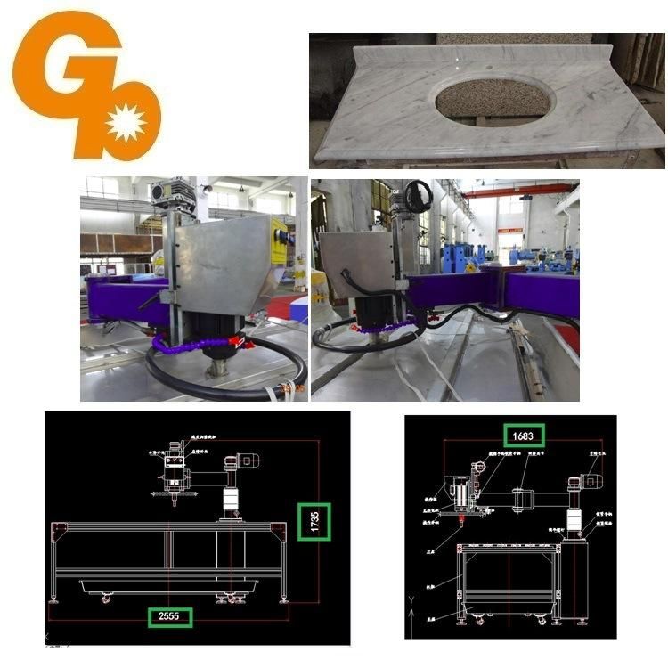 Multi Function Granite Marble Stone Cutting Profiling Machine