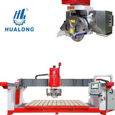 Hualong Stone Machinery Hsnc-450 High Efficiency Automatic Marble Slab Cutting Machine CNC Granite Tile Bridge Saw for Sale