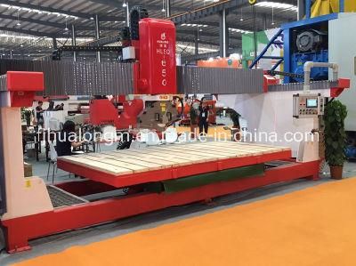 Hlsq-650 3 Axis 45 Degree Chamfering Cutting Granite Use 100% Production Capacity High Precision Bridge Saw Stone Cutting Machine