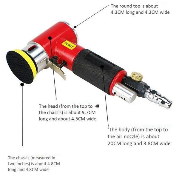 Pneumatic Polishing Machine 2 Inch 3 Inch Pneumatic Polishing Machine Eccentric Straight Sandpaper Machine Concentric Sander I414852
