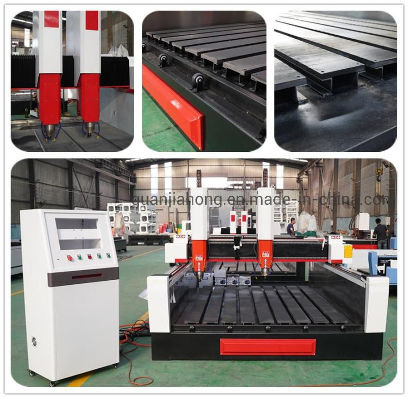 1825 2 Heads 2 Spindles Heavy Duty Stone CNC Router