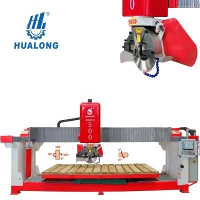 Hsnc-500 Data Control Stone Bridge Saw Slab Cutting Machine for Granite Marble Countertop Processing