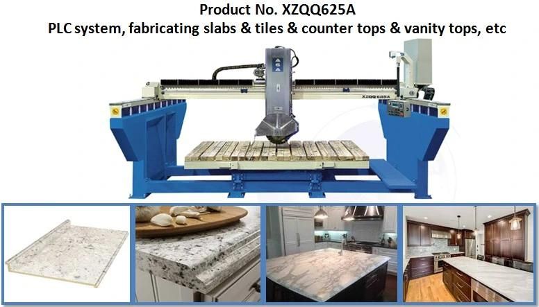 Automatic Monoblock CNC Machine Granite Marble Stone Bridge Saw with 45 Miter Cut (XZQQ625A)