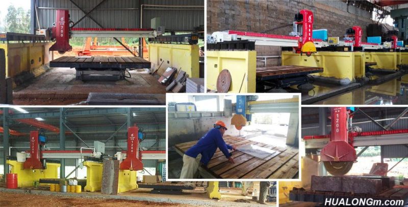 Hlsq-700 Laser Granite Marble Bridge Saw for Stone Countertop Slab Cutting PLC Programmable Control Stone Cutting Machine