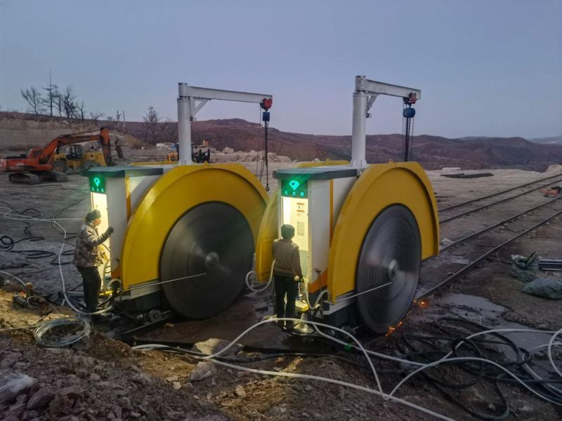Skystone Stone Machinery Double Blade Stone Cutting Machine for Mining Granite Marble Basalt Quartzite Quarry Block Cutting