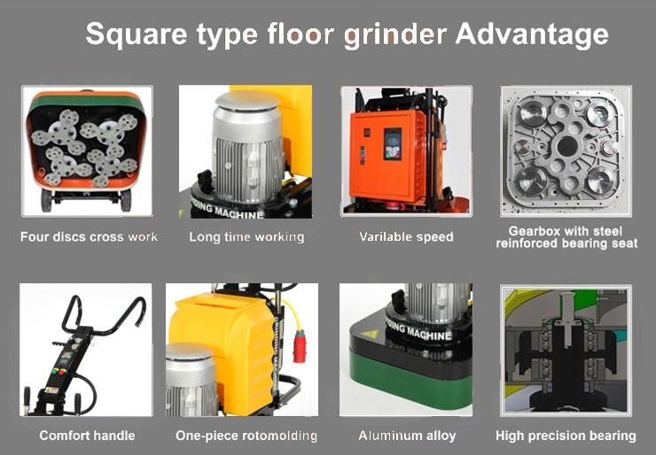 Electric 380 V Concrete Floor Edge Grinder Polishing Machine for Marble and Granite