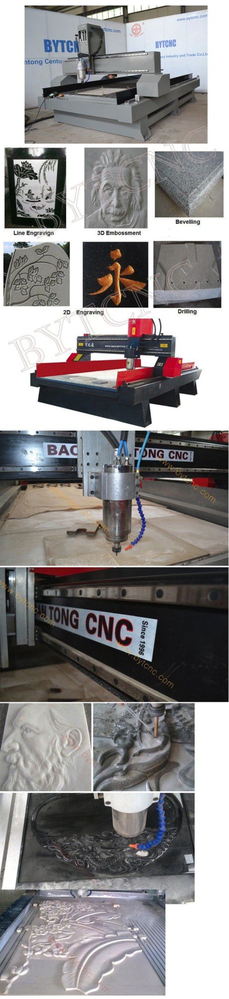3D CNC Stone Marble Router Machine for Engraving