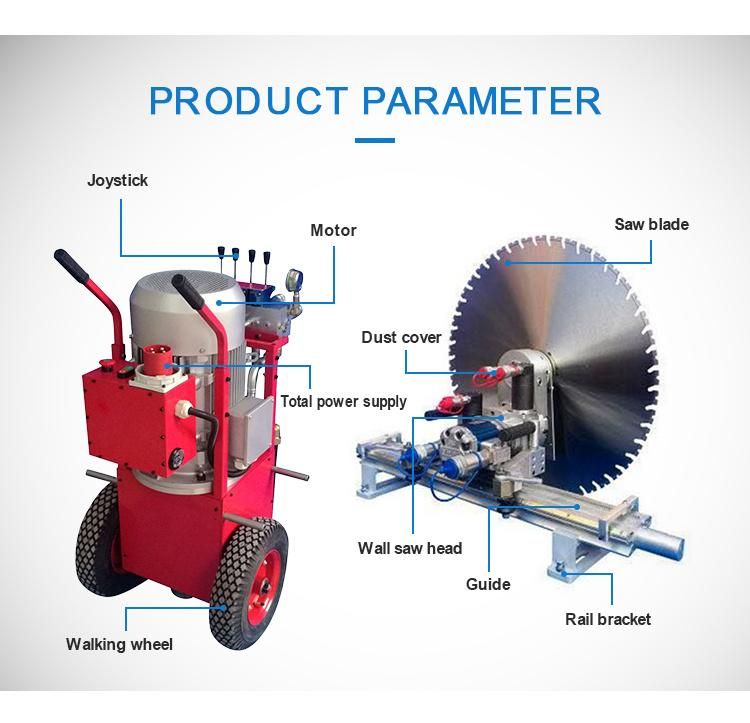 Hydraulic Glass Wood Concrete Wall Saw Blade Cutting Machine