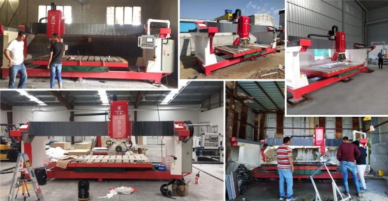 Automatic Stone Edge Cutting Chamfering Profiling Machine with Siemens PLC Bridge Type