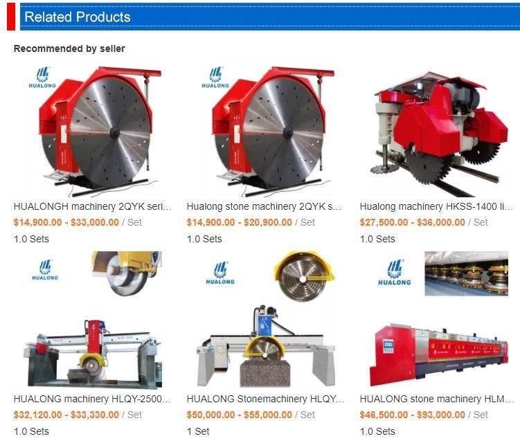 Hlyc Series Good Price Quarry Mining Processing Plant Stone Cutting Machine and Diamond Wire Saw Machine with Red Color