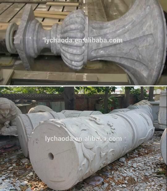 Jcs7030r Roman Pillar Engraving Lathe Machine Column Stone CNC Router
