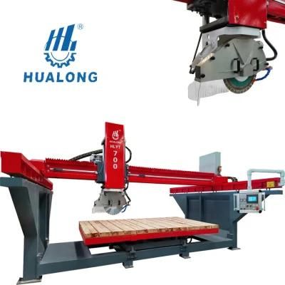 Hualong Machinery Hlyt-700 Infrared Automatic Stone Edge Cutting Machine Bridge Saw for Granite Marble Quartz Blade