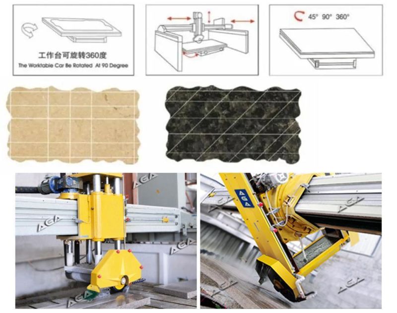 Stone Laser Miter Cutting and Polishing Machine for Granite Marble Tiles Countertop at Reasonable Price (HQ700)