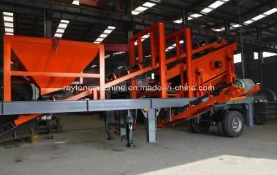 Portable Tyre Stone Crusher Plant, Mobile Crushing Plant, Construction Waste Crushing Plant for Sale