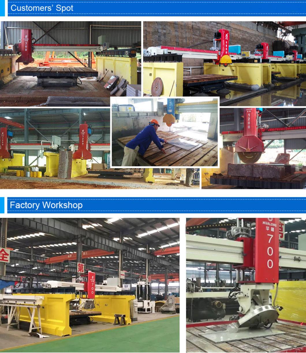 Hualong Stone Machinery Hlsq-700 Infrared Granite Marble Bridge Saw Cutter Slab Cutting Machine with Tilt Table for Sale