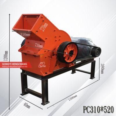 400*600 Portable Diesel Engine Granite Gold Ore Hammer Mill Crusher for Limestone and Clay