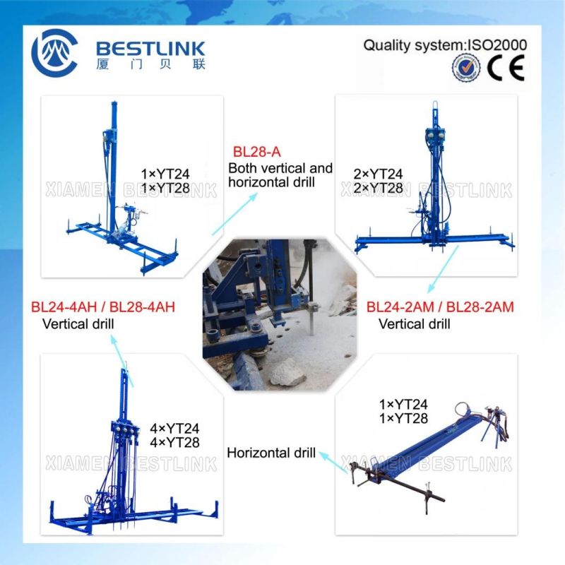 Pneumatic Mobile Rock Drill Line Drilling Machine