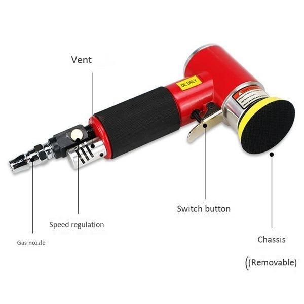 Pneumatic Polishing Machine 2 Inch 3 Inch Pneumatic Polishing Machine Eccentric Straight Sandpaper Machine Concentric Sander I414852