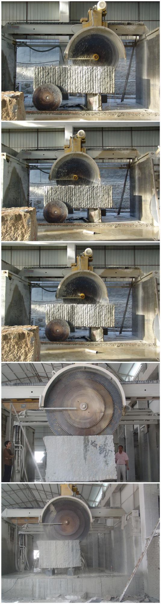 Four Pillars Multi-Blade Bridge Block Cutting Machine for Granite