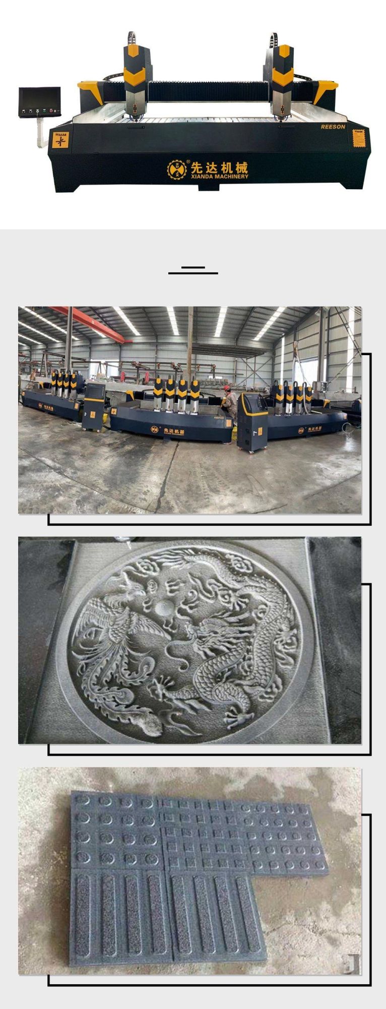 Stone CNC Router Granite Marble Engraving Machine Heavy Duty 1325 Stone Carving Engraving 3D Jade CNC Router Machine