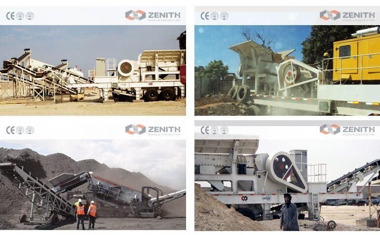 ISO Certification Mobile Stone Crushing Machine, Portable Rock Crusher on Trailer