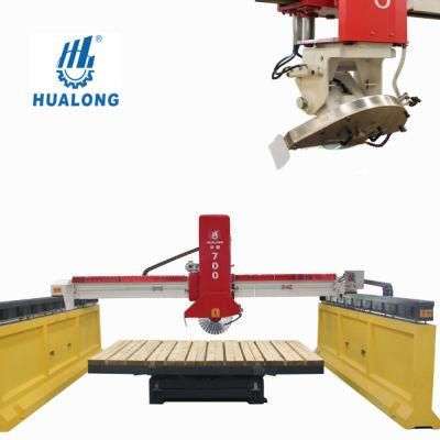 Hualong Stone Machinery Bridge Cutting Machine for Dekton Marble Stone Granite Slab Counter Table Edge Cutter Miter Chamfer Machine Saw