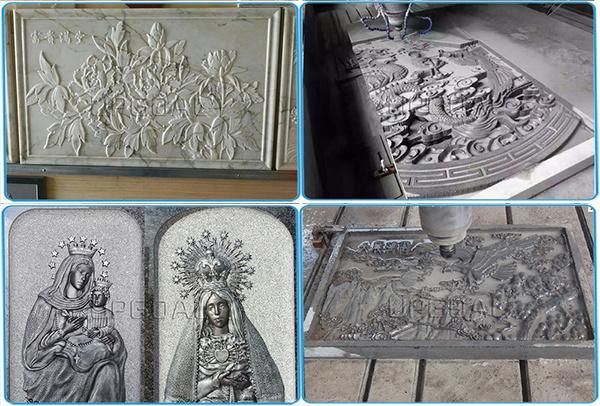 Heavy Duty Stone CNC Carving Engraving Machine 1300*1300mm 4*4feet