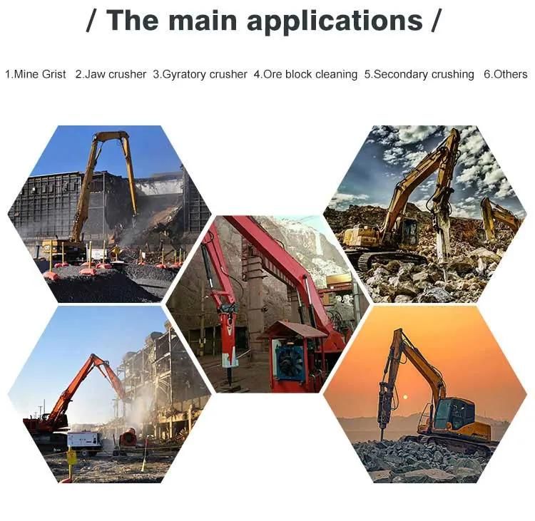 Quarries Mines Jaw Crusher Use Stationary Hydraulic Boom Systems