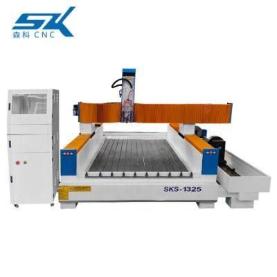 Double Heads Headstone Wood/Acrylic/Plastic/Stone/Metal CNC Router 1325 with Vacuum Absorbing Table for Woodworking