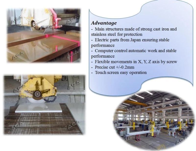 Laser Bridge Saw Machine for Cutting Granite Floor Slab Step Countertop Tile Factory Direct Sales (HQ700)