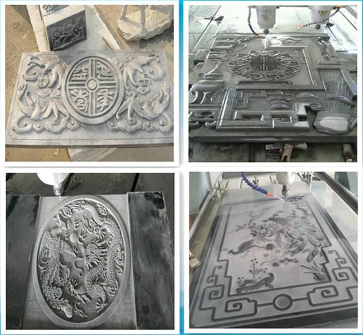 Granite Dali Antique Green Brick Background Wall CNC Heavy Stone Carving Machine Support Customization