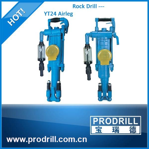 Portable Quarring Demolition Pneumatic Air Leg Rock Drill Yt26A