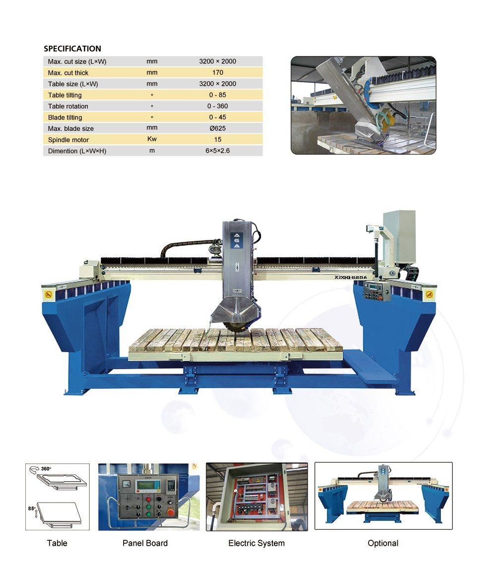 Bridge Cutting Marble Granite Tile Laser Cutter/ Stone Cutting Machine (XZQQ625A)