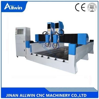 Two Spindle Stone CNC Router/Double Heads 3D Marble CNC Router