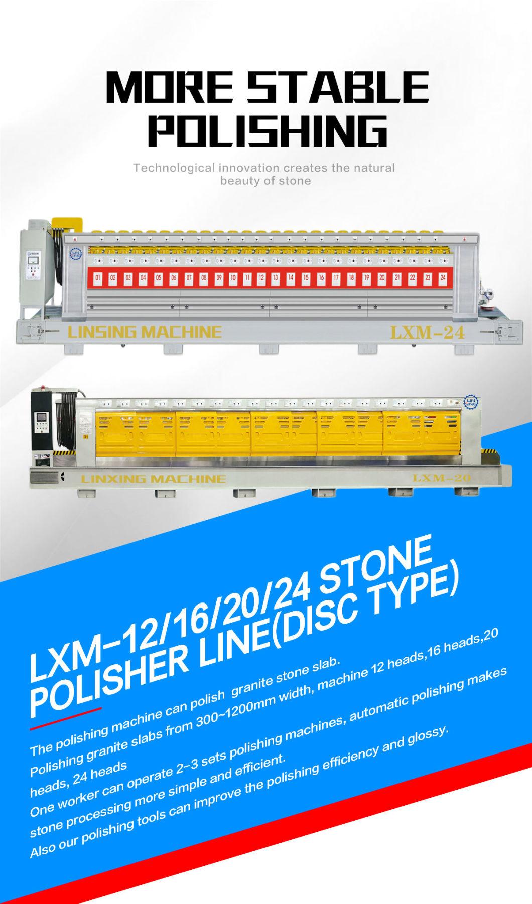 Lxm-12/16/20/24 Automatic Polishing Machine for Stone Slab Grinding - Granite&Marble Polisher Line
