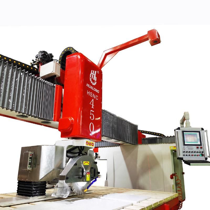Hualong Stone Machinery Hsnc-450 High Efficiency Automatic Marble Slab Cutting Machine CNC Granite Tile Bridge Saw for Sale