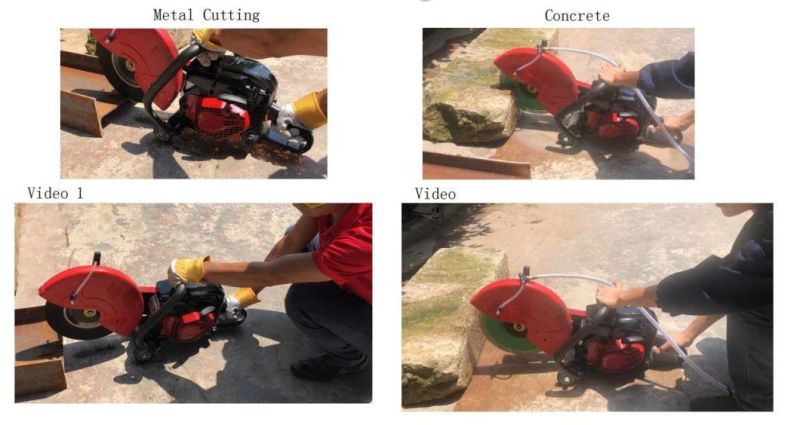 Gasoline Concrete Cut-off Saw Wet/Dry Concrete Cutter Saw Cutting Machine
